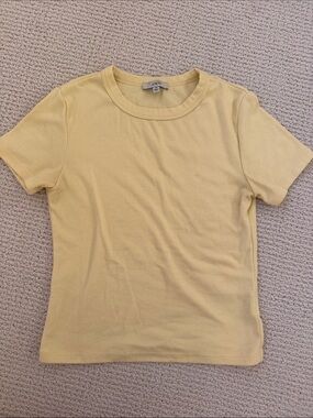 Joe's Jeans Soft Pale Yellow Baby Tee
